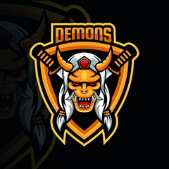 Demons Mascot Logo Esport Logo Team stock images