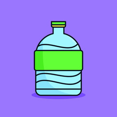 Vector illustration of cute refillable gallon premium