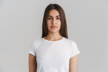 Obraz premium Portrait of a young casual white woman