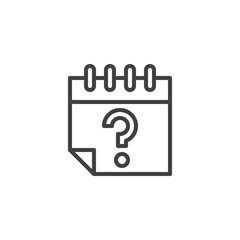 Unknown calendar day line icon