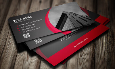 creative Corporate office tower Business Card  design premium EPS
