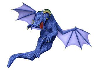 Fototapeta premium 3D Rendering Fairy Tale Dragon on White