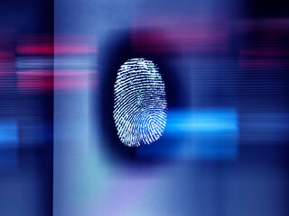 Fingerprint being scanned for access