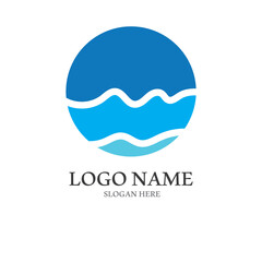 Water wave icon vector