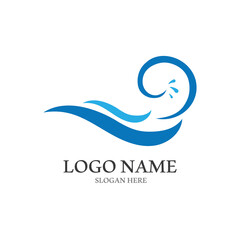 Water wave icon vector