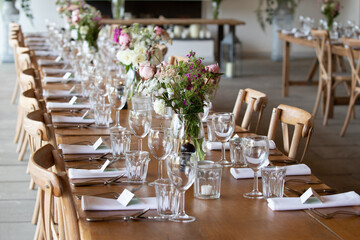 Fototapeta na wymiar wedding dining table