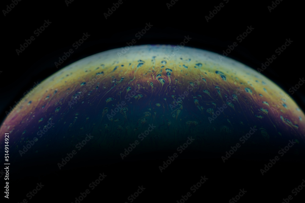 Fototapete Soap Bubble Ball abstract background texture semicircle.  Beautiful background pattern texture for designModel of Space or planets universe cosmic.