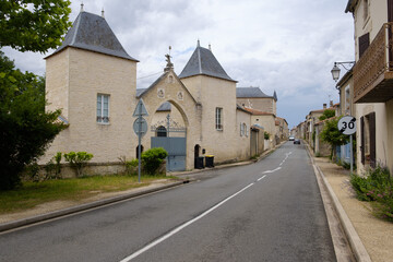Fototapeta na wymiar Street view in Tusson, Charente, Poitou-Charentes, Aquitaine, France
