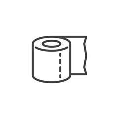 Toilet paper line icon