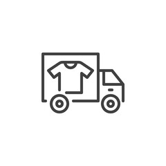 Laundry delivery line icon