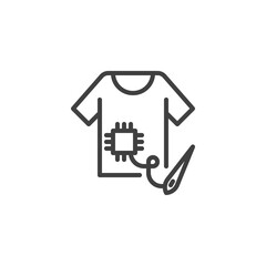 Clothing repair line icon