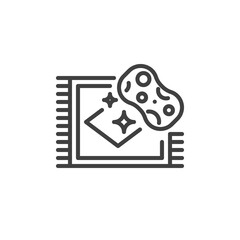 Carpet cleaning line icon