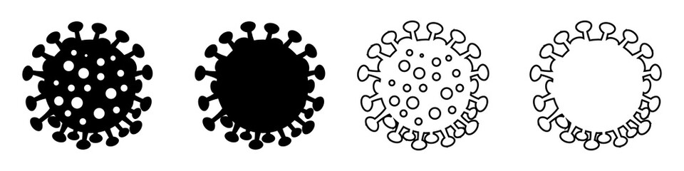 Fototapeta na wymiar Coronavirus vector icon. Virus illustration sign. COVID-2019 symbol. Pandemic logo.