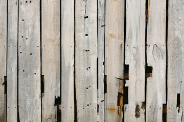 Surface of wooden wall made of planks