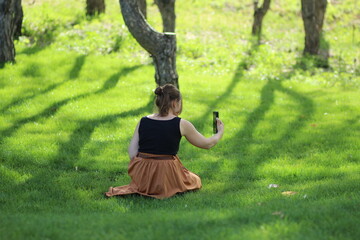 person doing yoga exercises in the park
