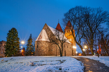 Fototapeta premium Minor basilica in Inowrocław, church of the name of the Blessed Virgin Mary, Inowrocław, Kuyavian-Pomeranian Voivodeship, Poland