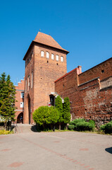 Fototapeta na wymiar Gothic gate Kwidzyńska in Prabuty