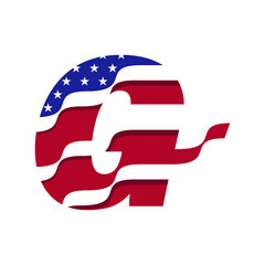 American Alphabet Flag G