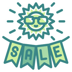 garland blue line icon