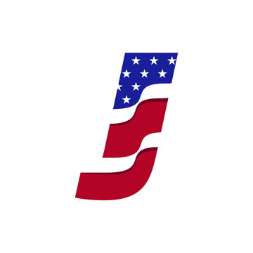 American Alphabet Flag J