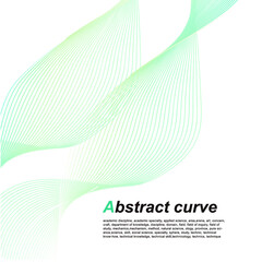 Abstract green wave technology background 