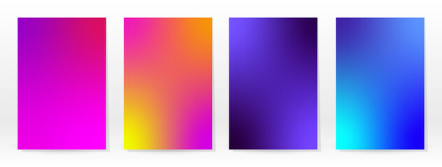 Fototapeta premium Minimal Poster. Pastel Soft. Rainbow Gradient Set.