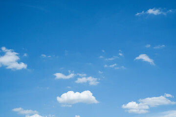 Blank sky surface with small clouds in daytime