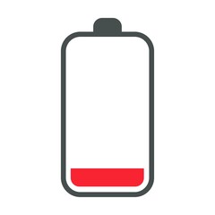 Charge or recharge indicator, power loading isolated vector illustration. Phone battery charge status flat symbol. Smartphone UI symbol