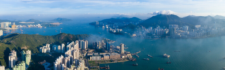 Hong Kong Aerial view of Hong Kong city