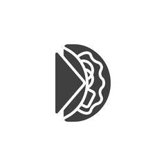 Take out tortilla vector icon