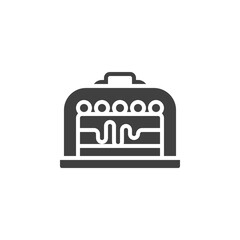 Cake packaging vector icon