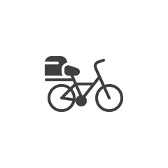 Delivery bike vector icon