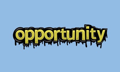 OPPORTUNITY writing vector design on blue background