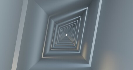 Obraz premium stairway to the sky corridor 3d 