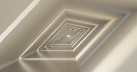 Obraz premium stairway to the sky corridor 3d 