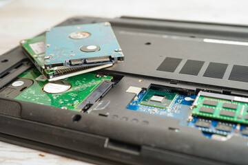 Repairing and upgrade circuit mainboard of notebook, electronic, computer hardware and technology...
