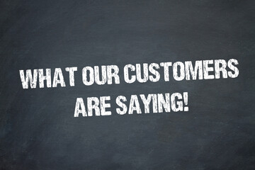 Obraz premium What our Customers are saying!