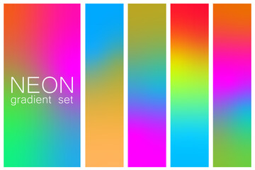 Gradient Set. Different colors. Modern Smartphone screen, mobile app Template. Design for Wallpaper, background, banner, flyer. colorful background. jpeg image jpg illustration
