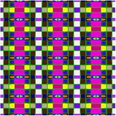 Seamless vector background with repeat pattern. multicolored  mosaic. Perfect for fashion, textile design, cute themed fabric, on wall paper, wrapping paper, fabrics and home decor.