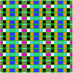 Seamless vector background with repeat pattern. multicolored  mosaic. Perfect for fashion, textile design, cute themed fabric, on wall paper, wrapping paper, fabrics and home decor.