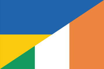 Ukraine Ireland friendship national flag cooperation diplomacy country emblem