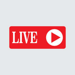 live streaming vector icon, symbol for media 