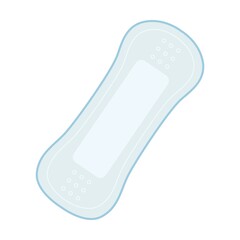 Female pad flat icon. Girl periods calendar, pads, uterus and tampons vector illustration. Hygiene, PMS and menstruation