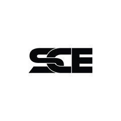 SCE letter monogram logo design vector