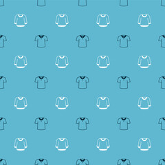 Set Shirt and Sweater on seamless pattern. Vector