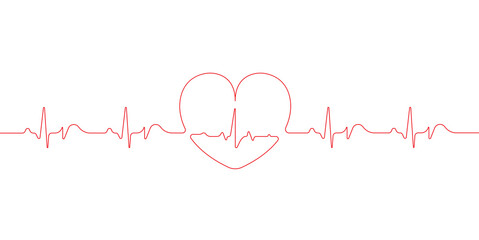 Electrocardiogram. Heart beat. Medical healthcare symbol