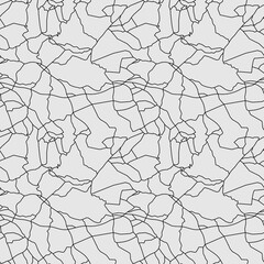 Craquelure for ceramic tile, seamless linear pattern. Stylish texture with repeating lines randomly. Grunge texture, consisting of fine cracks on the glazed surface. Vector grunge background 