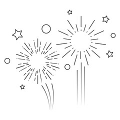 Firework icon. Fireworks holidays icon concept. Vector illustration.