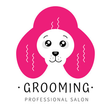 Logo of a grooming salon for dogs and pets.