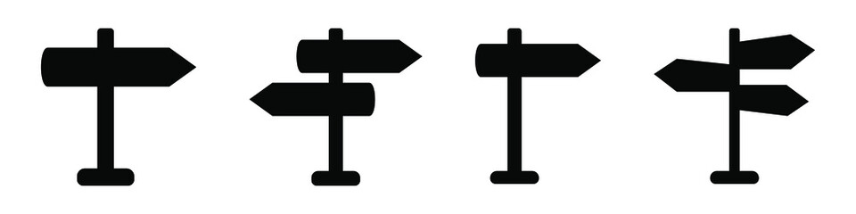 Signpost vector icon, direction icon isolated. © Maksim